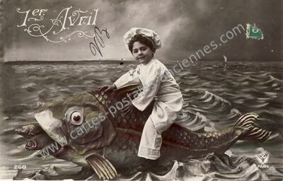 Carte postale ancienne 1er Avril — 1er Avril — Fantaisie
