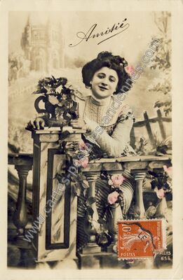 Carte postale ancienne Amitie — Amitie — Fantaisie