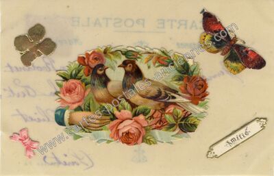 Carte postale ancienne Amitie — Amitie — Fantaisie