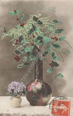 Carte postale ancienne Bonne Annee — Bonne Annee — Fantaisie
