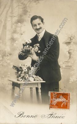 Carte postale ancienne Bonne Annee — Bonne Annee — Fantaisie