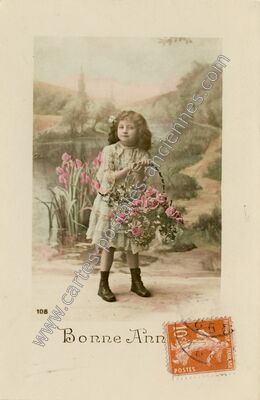 Carte postale ancienne Bonne Ann — Bonne Annee — Fantaisie