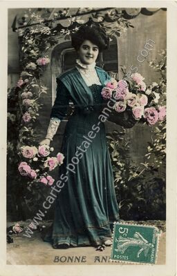 Carte postale ancienne Bonne Annee — Bonne Annee — Fantaisie