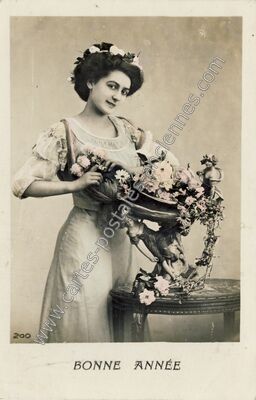 Carte postale ancienne Bonne Annee — Bonne Annee — Fantaisie