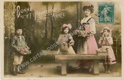 Carte postale ancienne Bonne et Heureuse Année — Bonne et Heureuse An — Fantaisie