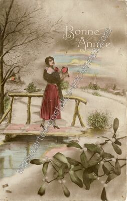Carte postale ancienne Bonne Annee — Bonne Annee — Fantaisie