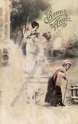 Carte postale ancienne Bonne Annee — Bonne Annee — Fantaisie