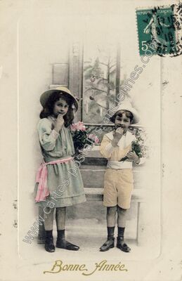 Carte postale ancienne Bonne Annee — Bonne Annee — Fantaisie