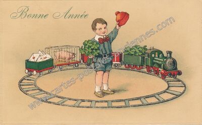 Carte postale ancienne Bonne Annee — Bonne Annee — Fantaisie