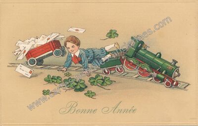 Carte postale ancienne Bonne Annee — Bonne Annee — Fantaisie