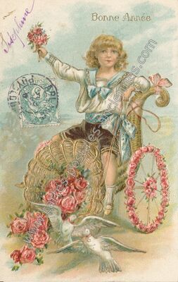 Carte postale ancienne Bonne Annee — Bonne Annee — Fantaisie
