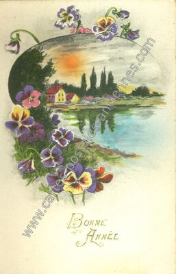 Carte postale ancienne Bonne Annee — Bonne Annee — Fantaisie