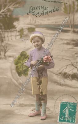 Carte postale ancienne Bonne Annee — Bonne Annee — Fantaisie