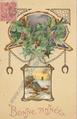 Carte postale ancienne Bonne Annee — Bonne Annee — Fantaisie