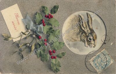 Carte postale ancienne Bonne Annee — Bonne Annee — Fantaisie