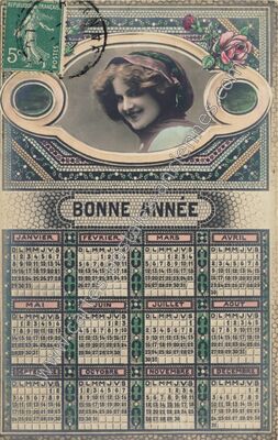 Carte postale ancienne Bonne Annee — Bonne Annee — Fantaisie