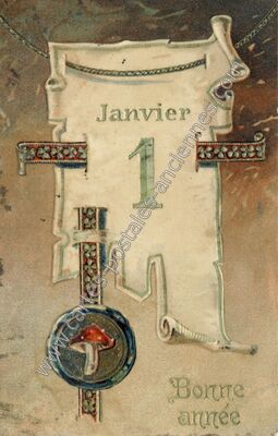 Carte postale ancienne Bonne Annee — Bonne Annee — Fantaisie