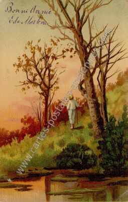Carte postale ancienne Bonne Annie — Bonne Annee — Fantaisie