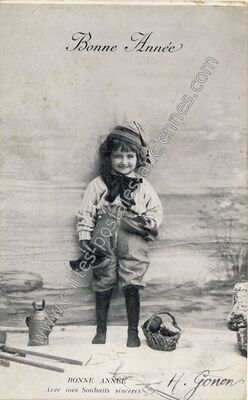 Carte postale ancienne Bonne Annee — Bonne Annee — Fantaisie