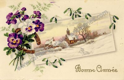 Carte postale ancienne Bonne Annee — Bonne Annee — Fantaisie