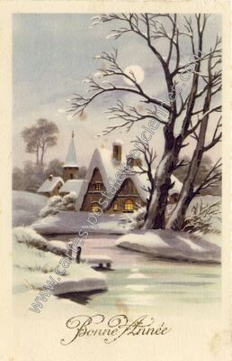 Carte postale ancienne Bonne Annee — Bonne Annee — Fantaisie