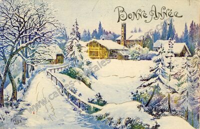 Carte postale ancienne Bonne Annee — Bonne Annee — Fantaisie