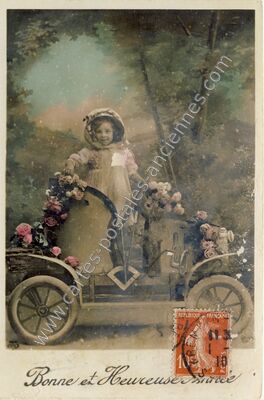 Carte postale ancienne Bonne et Heureuse Année — Bonne et Heureuse An — Fantaisie