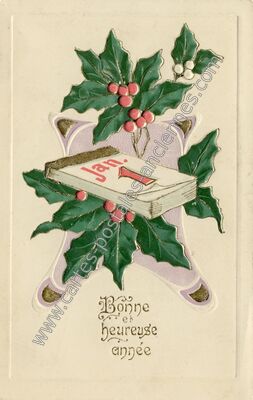 Carte postale ancienne Bonne et heureuse année — Bonne et Heureuse An — Fantaisie