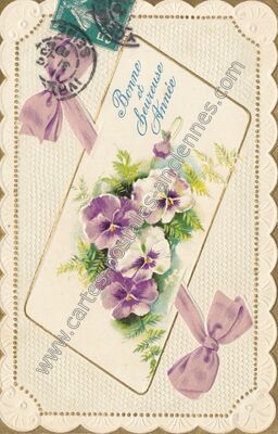 Carte postale ancienne Bonne et heureuse Année — Bonne et Heureuse An — Fantaisie