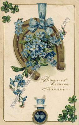 Carte postale ancienne Bonne et heureuse Année — Bonne et Heureuse An — Fantaisie