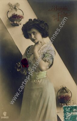 Carte postale ancienne Bonne Fete — Bonne Fete — Fantaisie