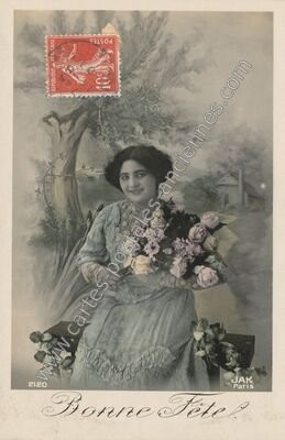 Carte postale ancienne Bonne Fete — Bonne Fete — Fantaisie