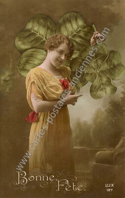 Carte postale ancienne Bonne Fete — Bonne Fete — Fantaisie
