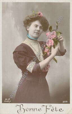 Carte postale ancienne Bonne Fete — Bonne Fete — Fantaisie