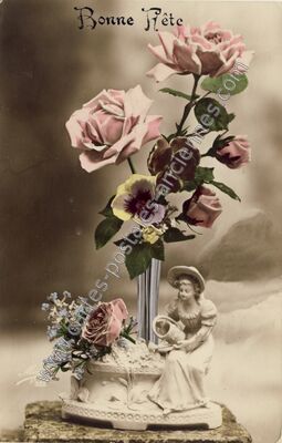 Carte postale ancienne Bonne Fete — Bonne Fete — Fantaisie
