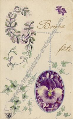Carte postale ancienne Bonne Fete — Bonne Fete — Fantaisie