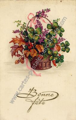 Carte postale ancienne Bonne Fete — Bonne Fete — Fantaisie