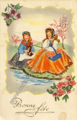 Carte postale ancienne Bonne Fete — Bonne Fete — Fantaisie