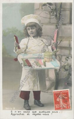 Carte postale ancienne Approchez et régalez-vous ! — Confiseur — Fantaisie
