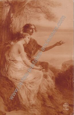Carte postale ancienne Couple — Couple — Fantaisie