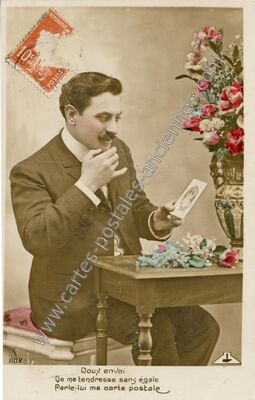 Carte postale ancienne Doux Envoi — Doux Envoi — Fantaisie