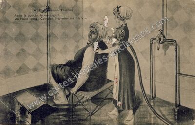 Carte postale ancienne Etablissement Thermal — Etablissement Therma — Fantaisie