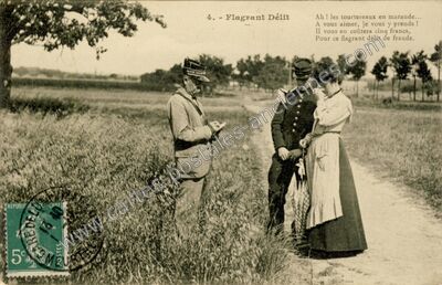 Carte postale ancienne Flagrant Delit — Flagrant Delit — Fantaisie
