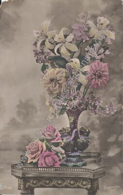 Carte postale ancienne Fleurs — Fleurs — Fantaisie