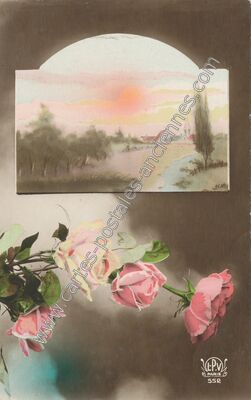 Carte postale ancienne Fleurs — Fleurs — Fantaisie