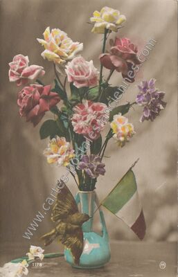 Carte postale ancienne Fleurs — Fleurs — Fantaisie