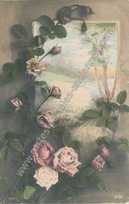 Carte postale ancienne Fleurs — Fleurs — Fantaisie