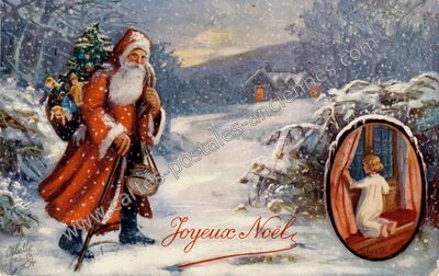 Carte postale ancienne Joyeux Noel — Joyeux Noel — Fantaisie