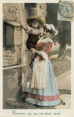 Carte postale ancienne La Boîte aux Lettres — La Lettre — Fantaisie