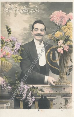 Carte postale ancienne A la plus jolie — La Plus Jolie — Fantaisie